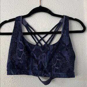 Victoria's Secret Navy Patterned Sports Bra